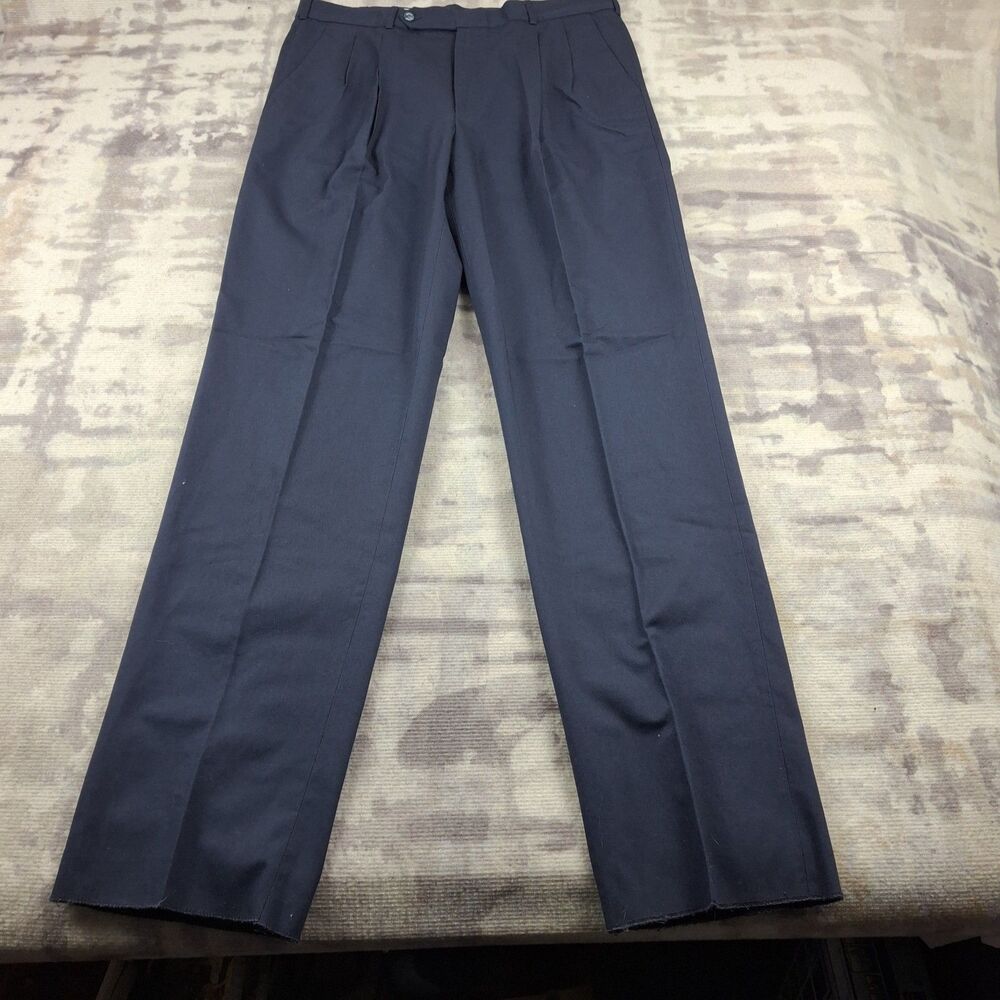 Vintage Aureus Mens Size 38 Golf Pants Slacks Navy Blue Made in USA Retro 70s...